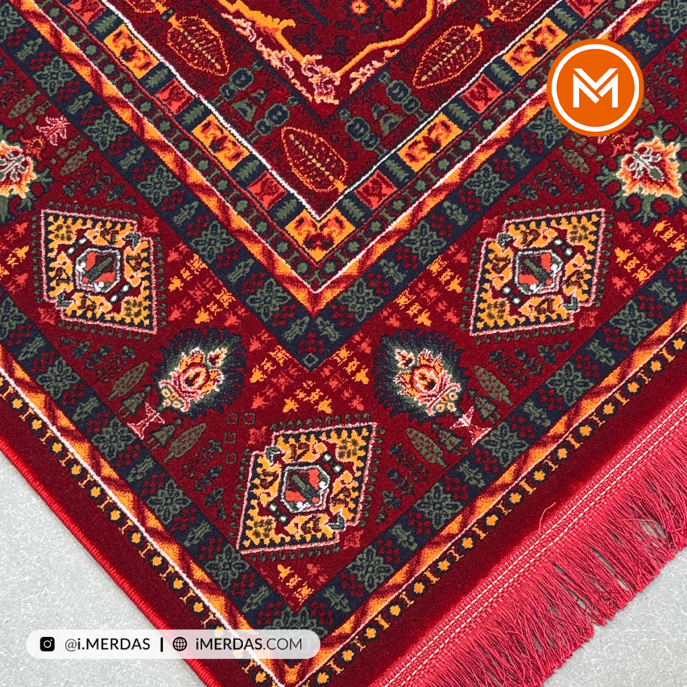 فرش گبه چهار باغ LP زمینه تمام رنگ